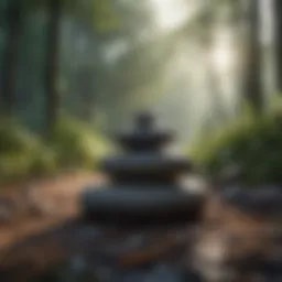 Serene landscape with a meditative atmosphere