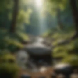 Serene landscape for meditation