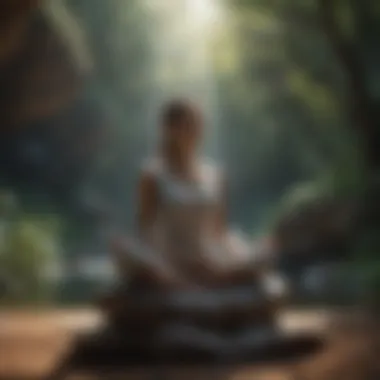 Mindfulness practice in a serene environment