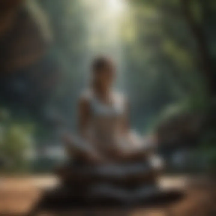 Mindfulness practice in a serene environment