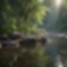 A serene landscape promoting tranquility