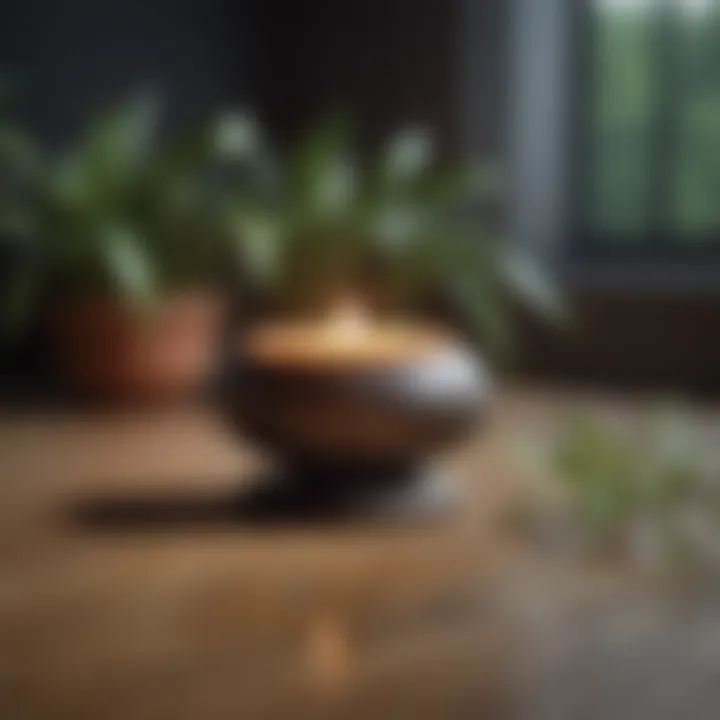 Meditative space with calming elements
