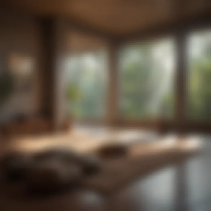 Meditation space with calming elements
