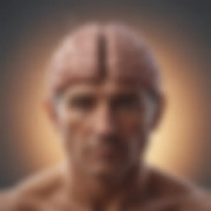 Illustration of brain activity during meditation