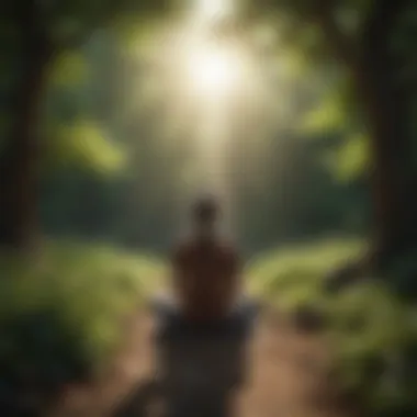 Meditation in Harmony with Nature A person engaged in meditation amidst nature