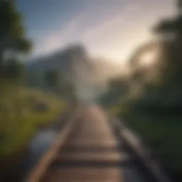 Tranquil landscape promoting calmness