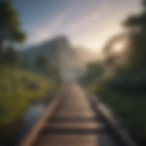 Tranquil landscape promoting calmness