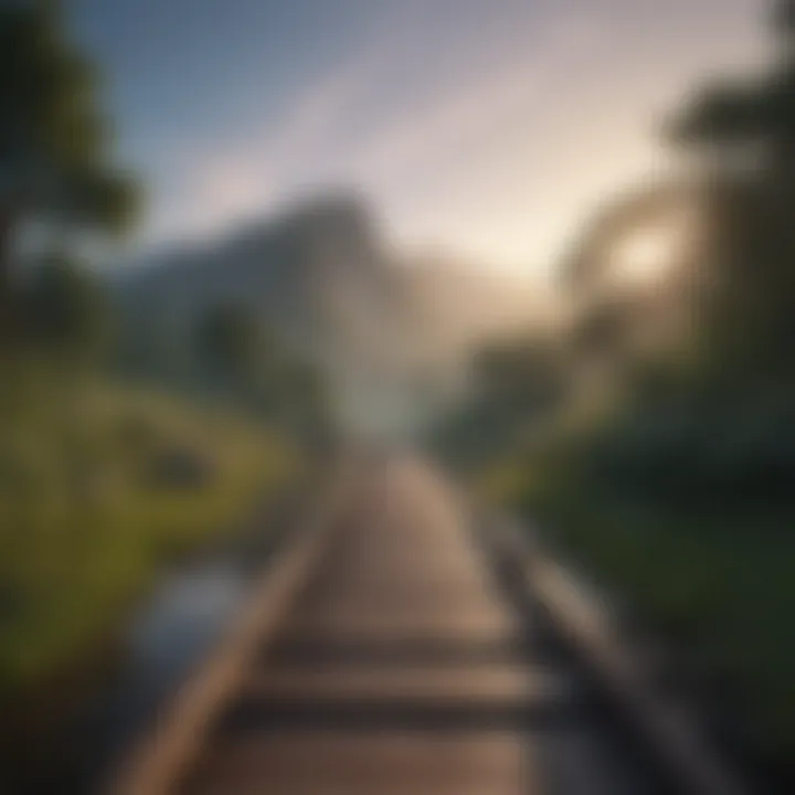 Tranquil landscape promoting calmness