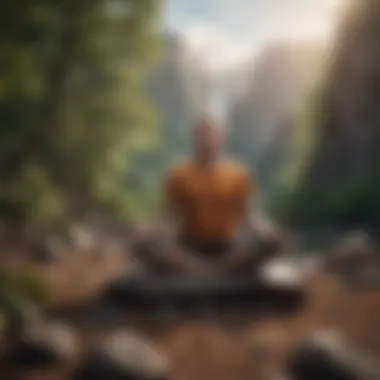 The Power of Mindfulness A calming meditation scene illustrating mindfulness practices