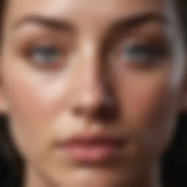Embracing Stillness Close-up of a peaceful face during mindful breathing