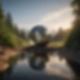 A serene landscape symbolizing inner peace and reflection