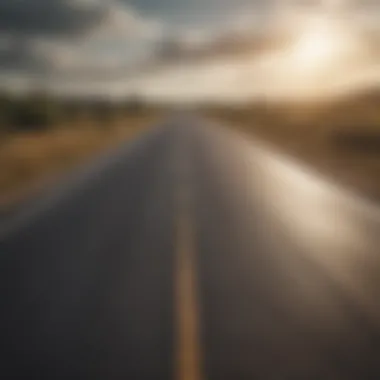 An open road leading into the horizon, representing the journey toward recovery and stability.