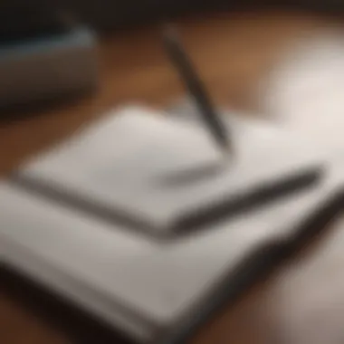 A journal open with a pen, symbolizing personal reflection