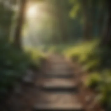 Path to Mindfulness A serene landscape illustrating mindfulness and peace