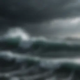 A stormy ocean symbolizing emotional turmoil