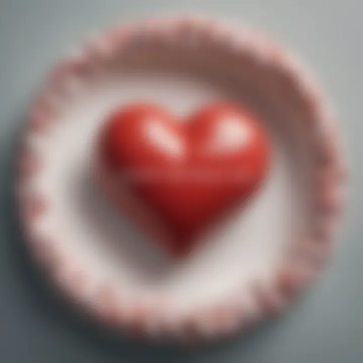 An abstract representation of a heart surrounded by supportive affirmations