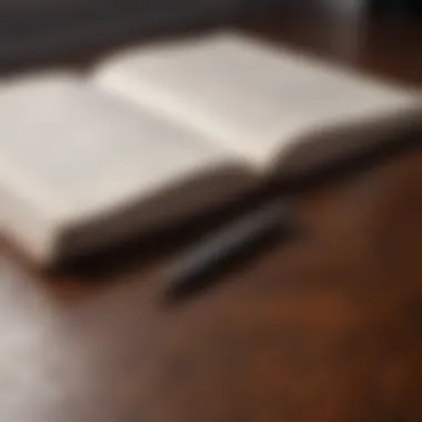 A close-up of a journal and pen, representing self-reflection and mindfulness