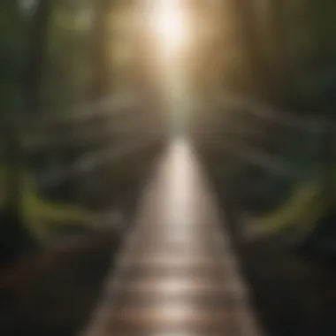 Bridging Frustration and Growth A metaphorical bridge symbolizing connection between frustration and growth