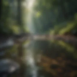 A serene landscape depicting a tranquil moment in nature