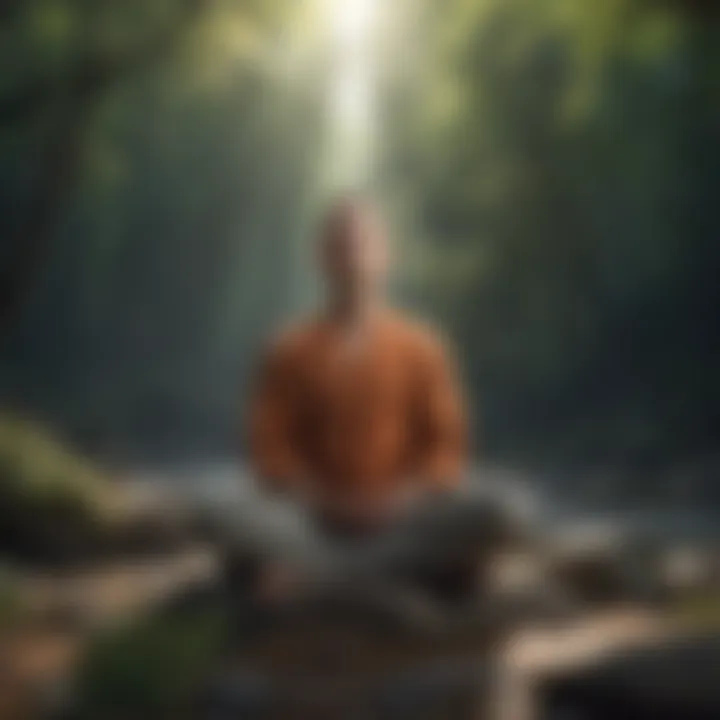 A person meditating with nature, illustrating the power of mindfulness.