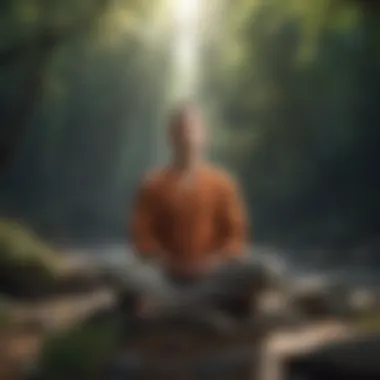 Power of Mindfulness A person meditating with nature, illustrating the power of mindfulness.