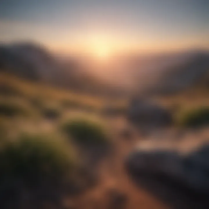 A sunrise over a mountain landscape, symbolizing new beginnings