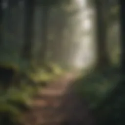 A serene forest pathway symbolizing solitude