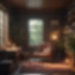 An inviting scene of a cozy reading nook with natural light
