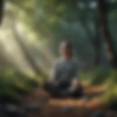 Mindfulness meditation in a peaceful environment