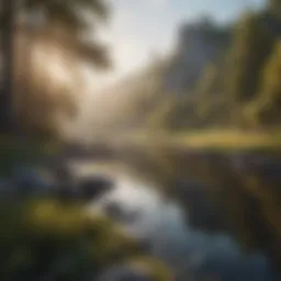 A serene landscape promoting tranquility