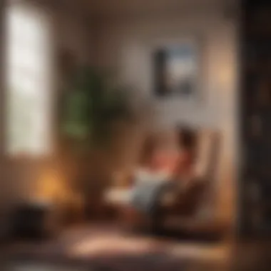 Embracing Knowledge for Healing A cozy reading nook with self-help books