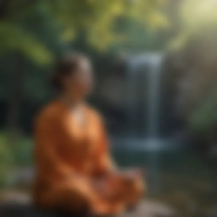 A serene moment of reflection, capturing inner peace