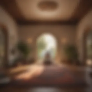 A peaceful meditation space adorned with soothing elements