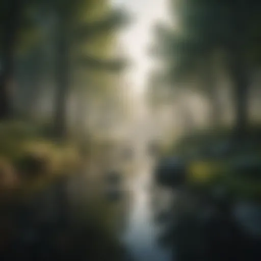 A tranquil landscape that inspires calmness and reflection