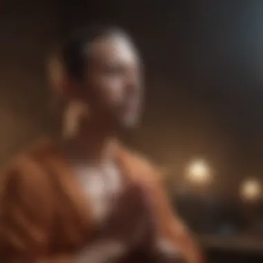 A close-up of a person meditating, embodying mindfulness