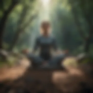A person engaging in meditation for emotional awareness