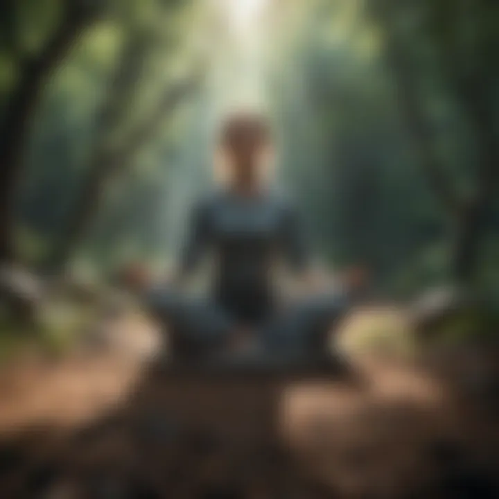 A person engaging in meditation for emotional awareness