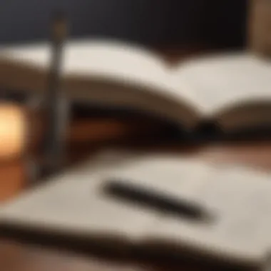 A journal and pen, symbolizing reflection and self-discovery.