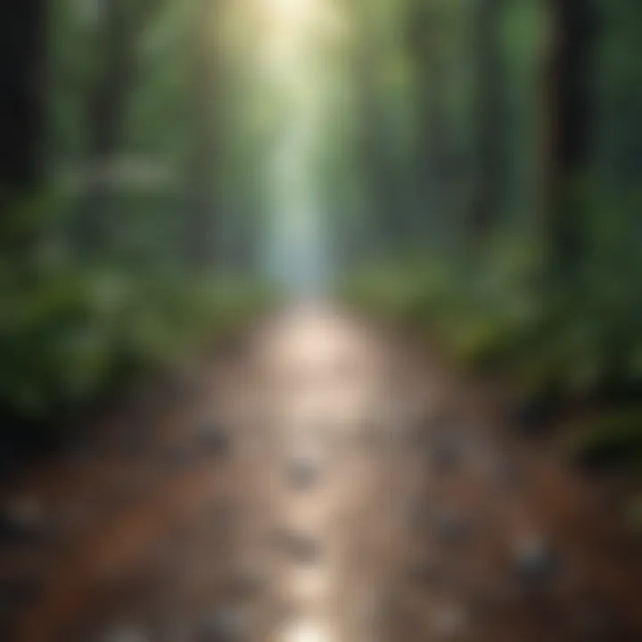 An abstract representation of emotional healing through interconnected paths