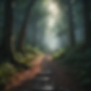 A path through a dense forest signifying the journey ahead