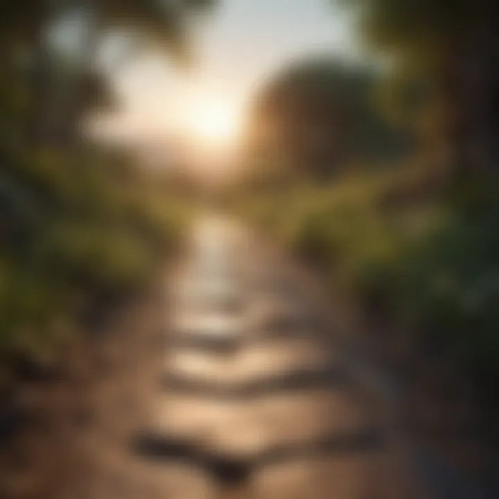 A pathway leading to a bright horizon, symbolizing growth