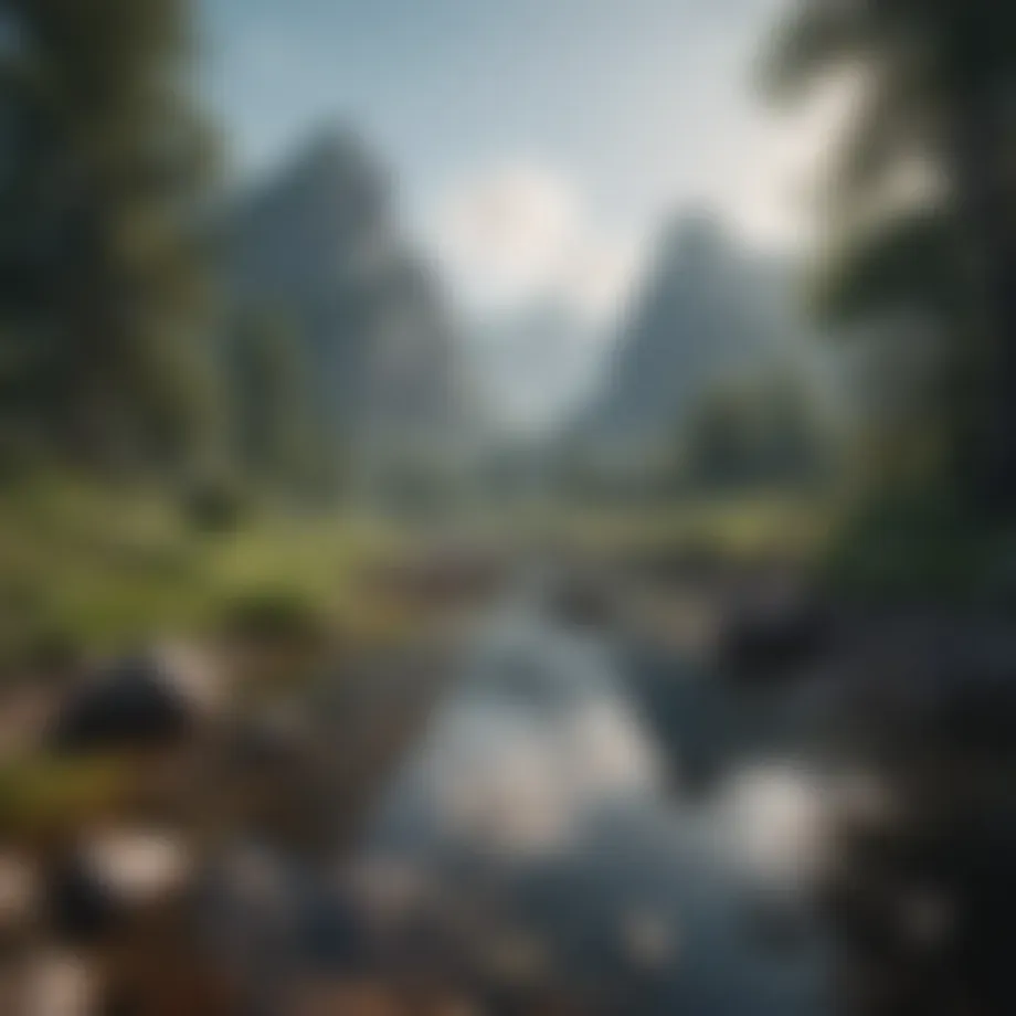 A serene landscape symbolizing calmness amidst chaos