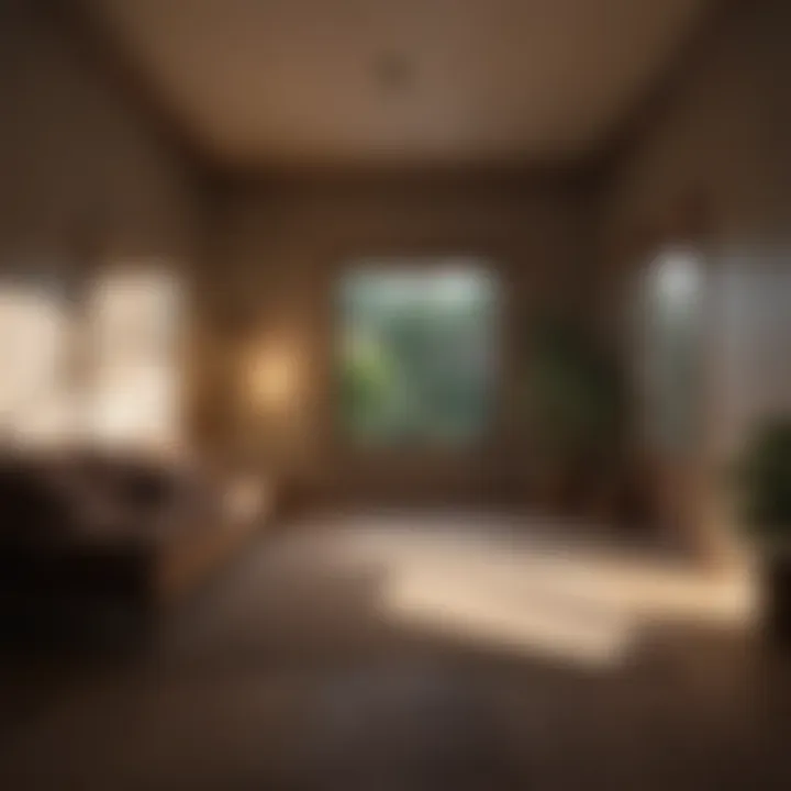 A tranquil setting for mindfulness practice, such as a meditation space