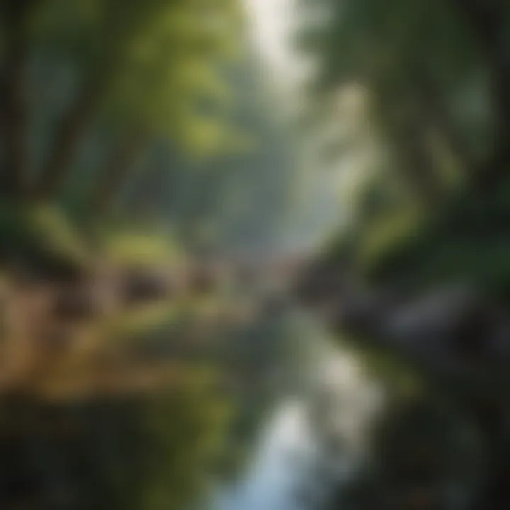 A tranquil landscape promoting relaxation and well-being