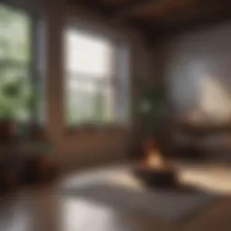 Serene digital workspace for meditation