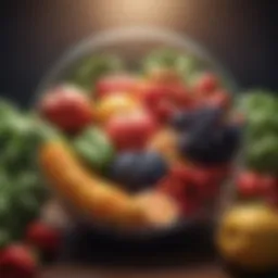 Vibrant array of fruits and vegetables