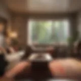 A cozy living room setting that promotes comfort and safety when alone at home