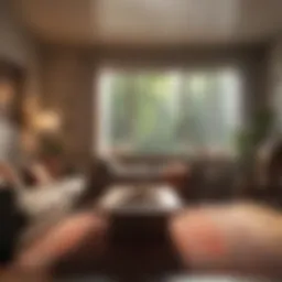 A cozy living room setting that promotes comfort and safety when alone at home