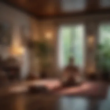A serene home environment featuring soft lighting and comforting decor