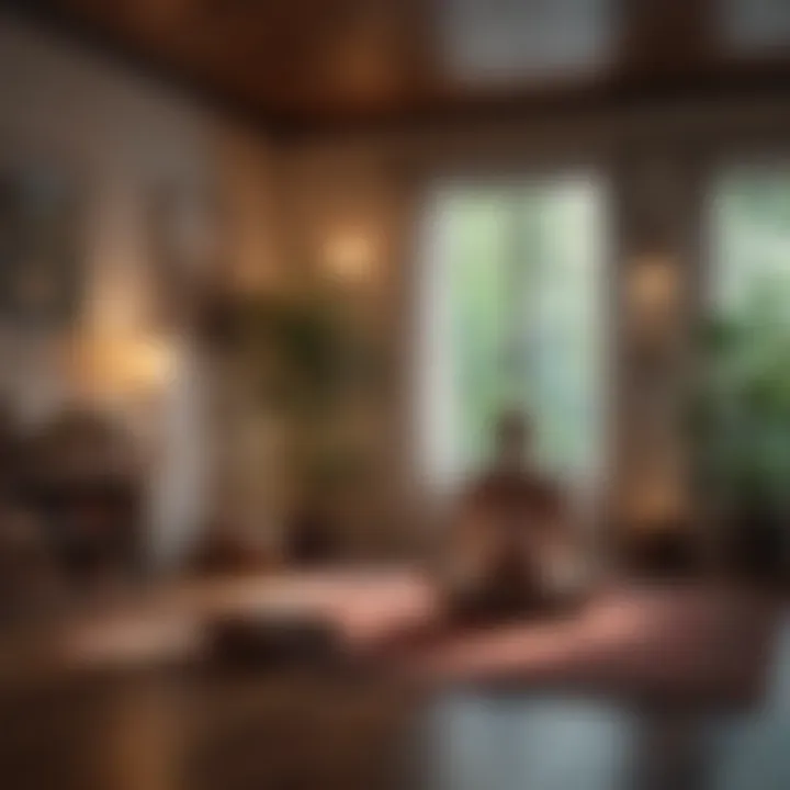 A serene home environment featuring soft lighting and comforting decor